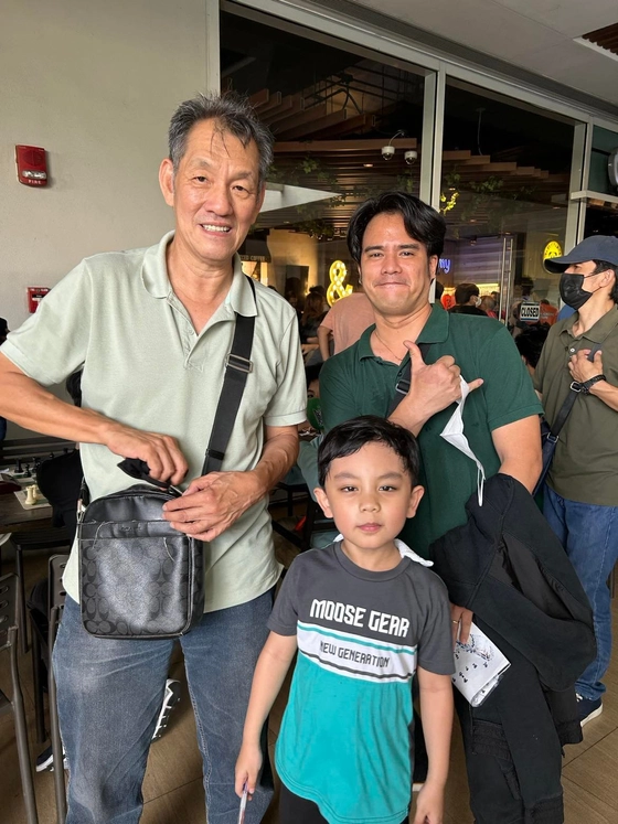 Marius with his Sir Tecson and actor Jao Mapa