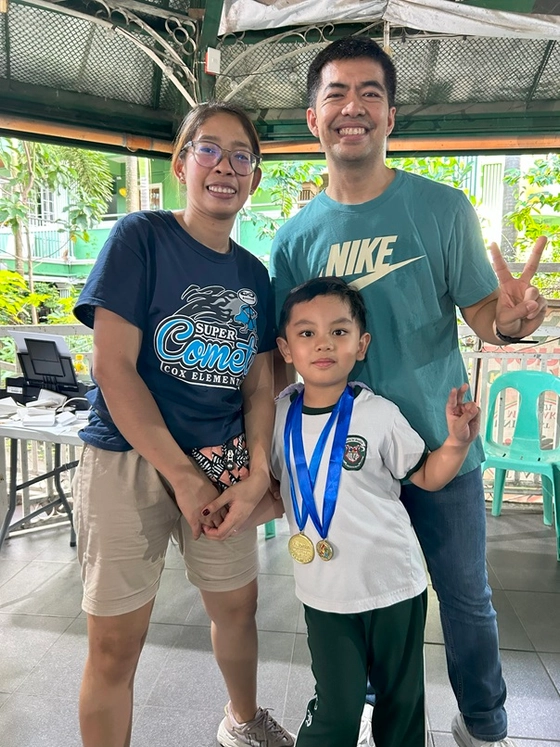 Marius with Coach CJ and Sir Marjay of EDSCI