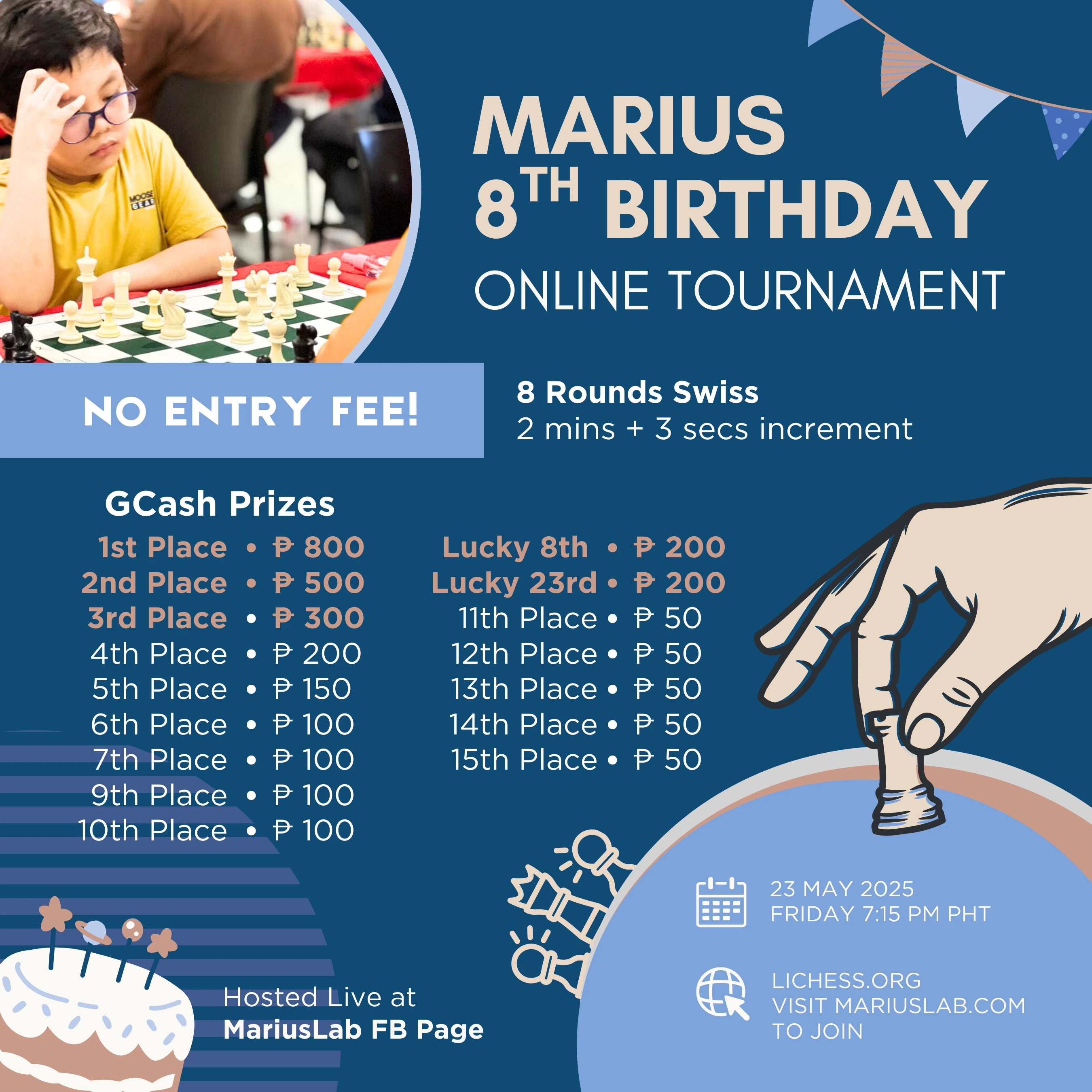 Marius 8th Birthday Online Mini Tournament